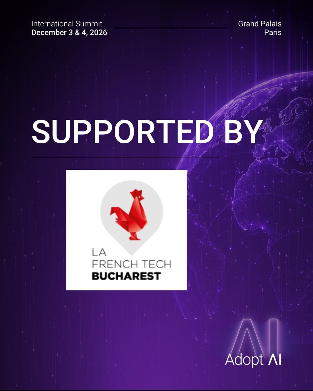 Adopt AI International Summit, supported by La French Tech Bucharest